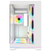 Rampage KAIZER Kumandalı 7*12cm ARGB Fan+Kontrolcü PWM Fanlı ATX/M-ATX Beyaz Oyuncu Kasası PSU YOK 